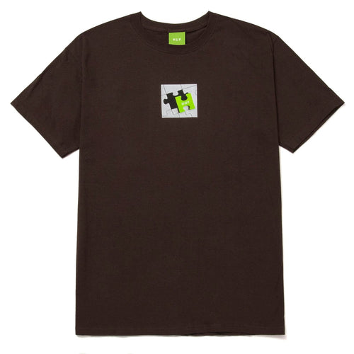 t-shirt huf MIS-FIT S/S TEE - CHOCOLATE
