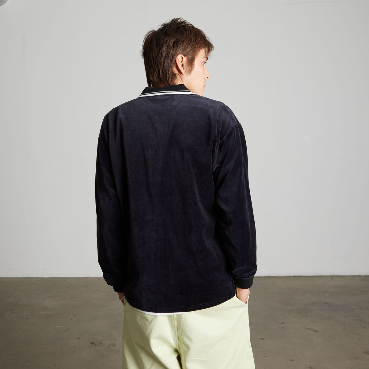 huf t-shirt Parker Velour Ls Polo