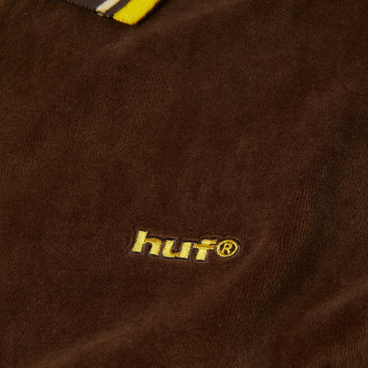 huf t-shirt Parker Velour Ls Polo