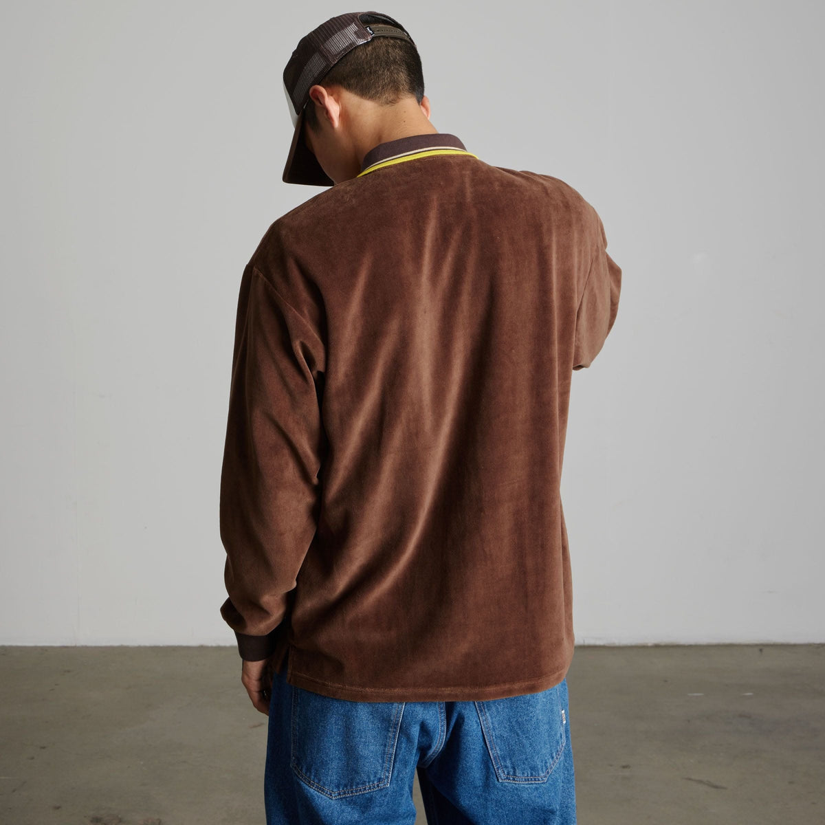 huf t-shirt Parker Velour Ls Polo