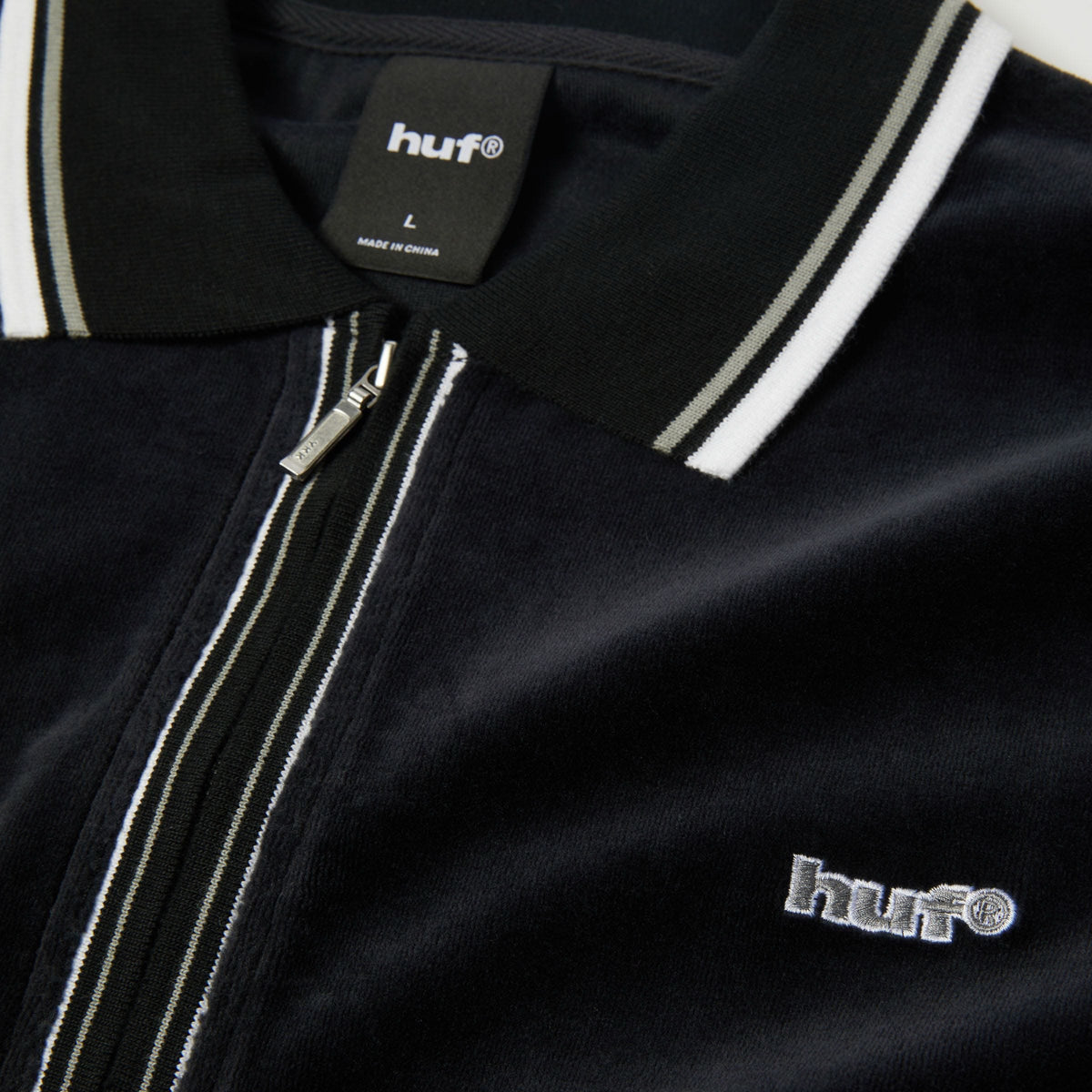 huf t-shirt Parker Velour Ls Polo
