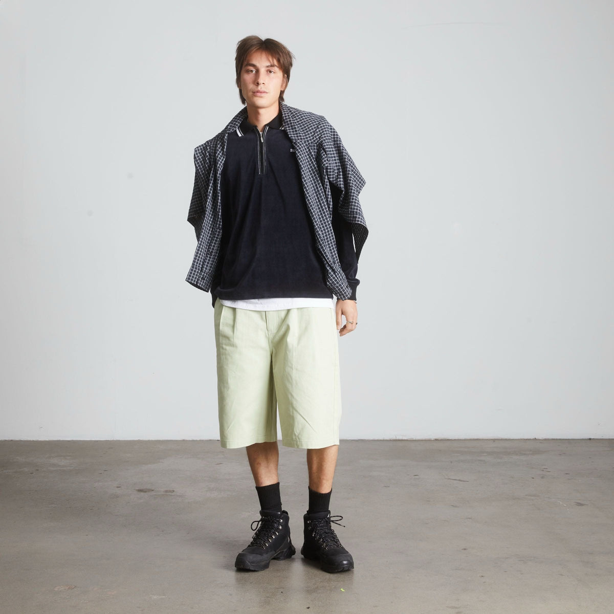 huf t-shirt Parker Velour Ls Polo