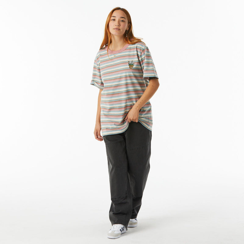 huf t-shirt POT HEAD STRIPED KNIT TOP
