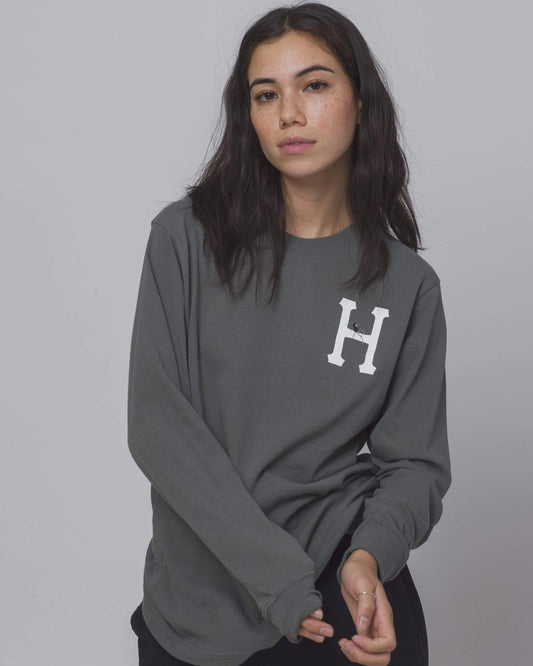 huf Prey Classic H L/S Relax Tee Charcoal foto 1