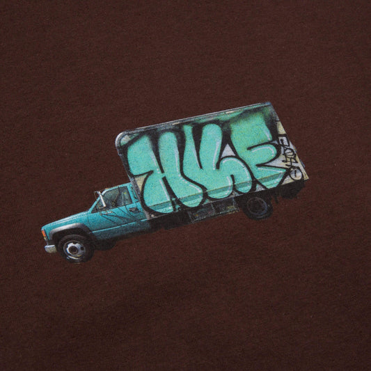 huf REMIO BOX TRUCK L/S TEE - CHOCOLATE BROWN foto 2