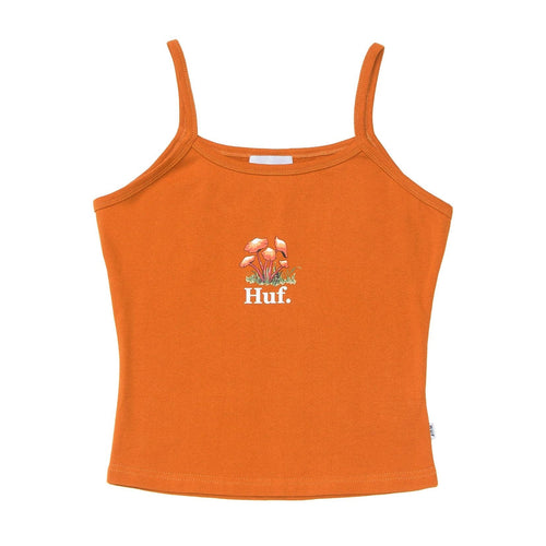 t-shirt huf SHROOM KNIT TANK - BURNT ORANGE