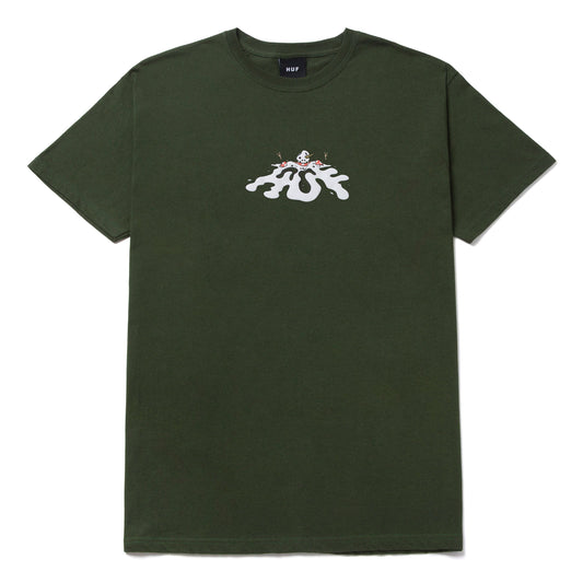 huf SNOWMAN S/S TEE - FOREST GREEN foto 1