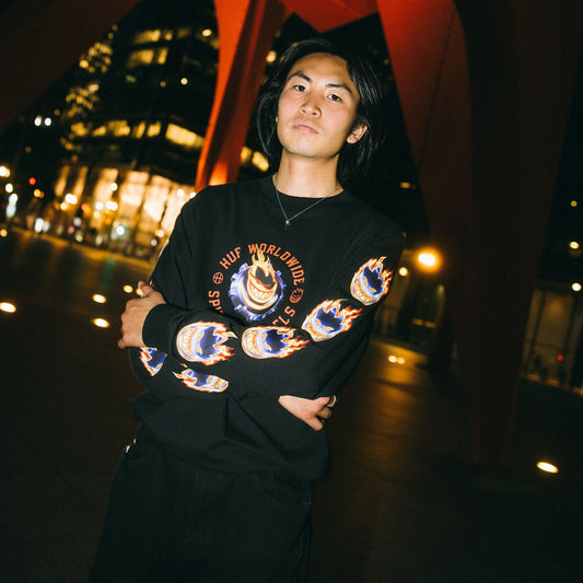 huf Spitfire Chrome Head Ls Tee foto 2
