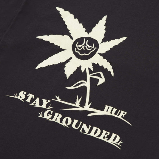 huf STAY GROUNDED WASHED S/S TEE - WASHED BLACK foto 2