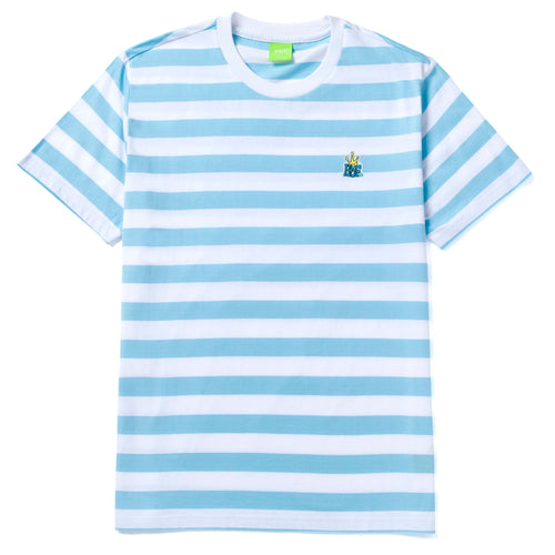 t-shirt huf STINSON STRIPE S/S KNIT TOP - LIGHT BLUE