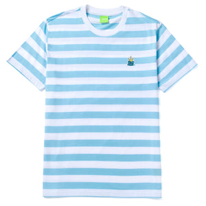 STINSON STRIPE S/S KNIT TOP - LIGHT BLUE