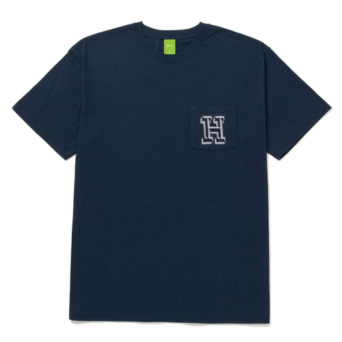 t-shirt huf TEAM H POCKET S/S TEE - NAVY