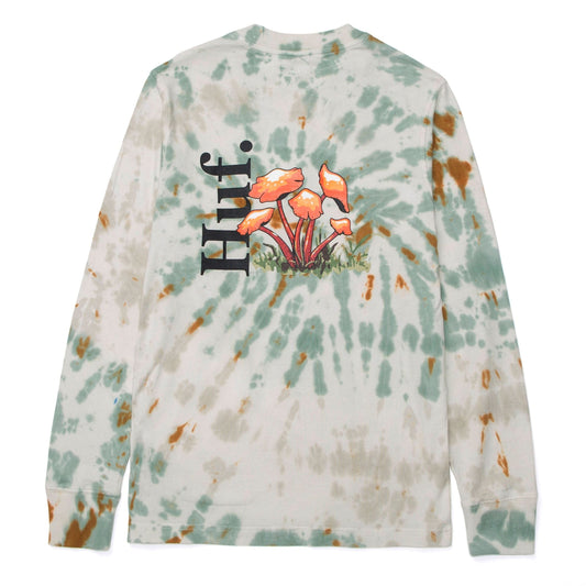 huf TIEDYE SHROOM L/S RELAX TEE - NATURAL foto 4