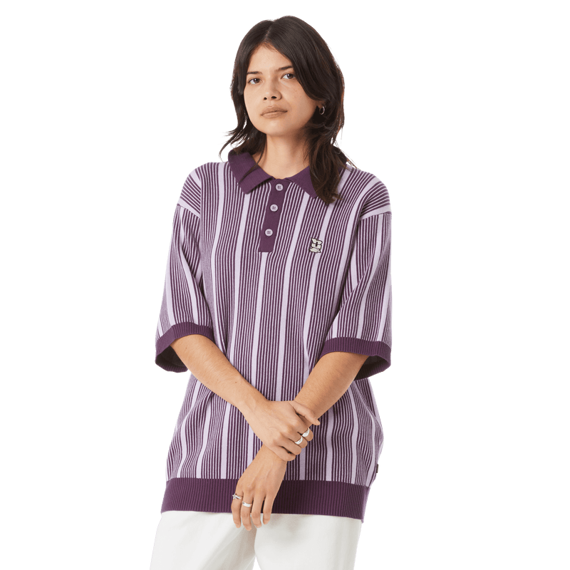 huf t-shirt Trace Stripe S S Knit Top