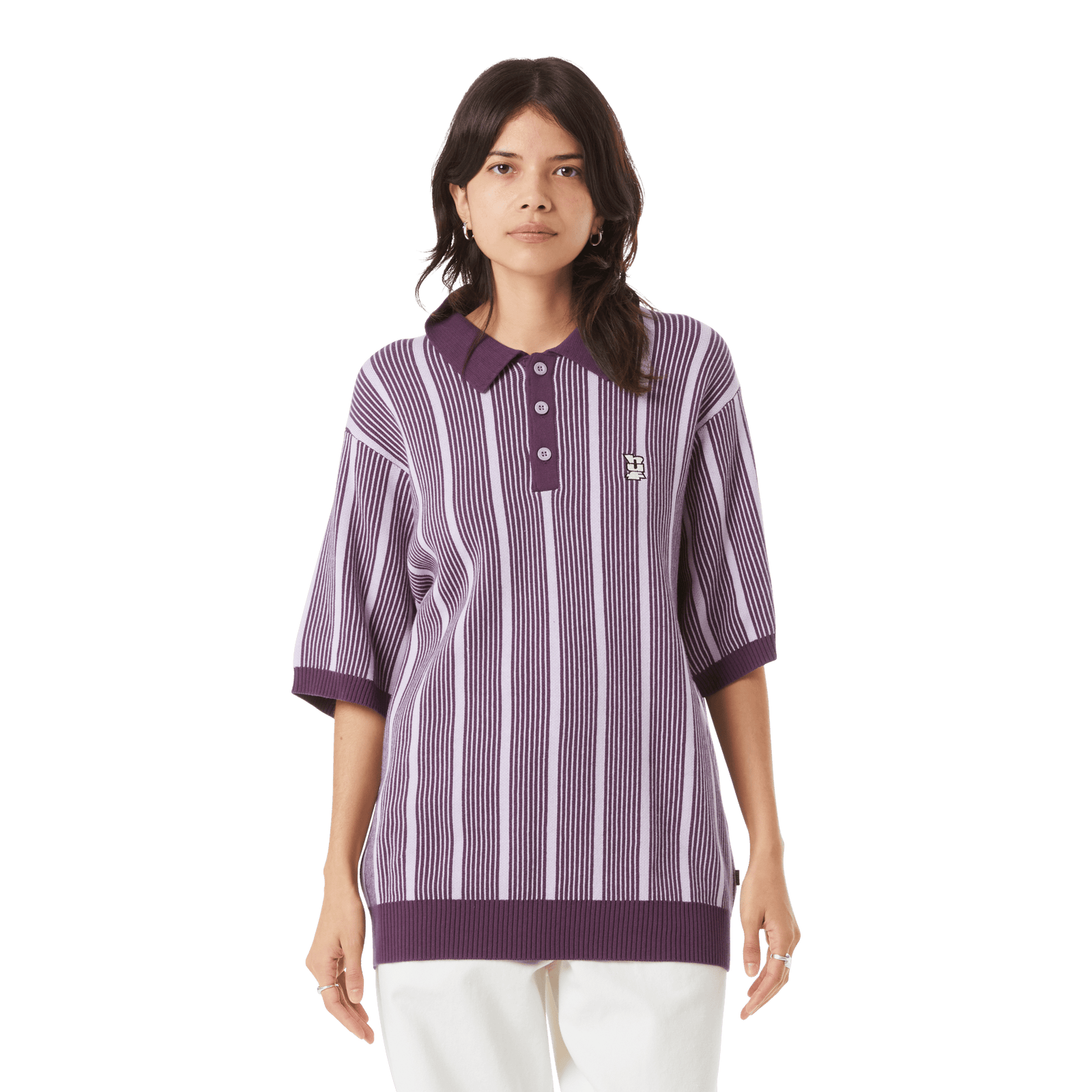 huf t-shirt Trace Stripe S S Knit Top