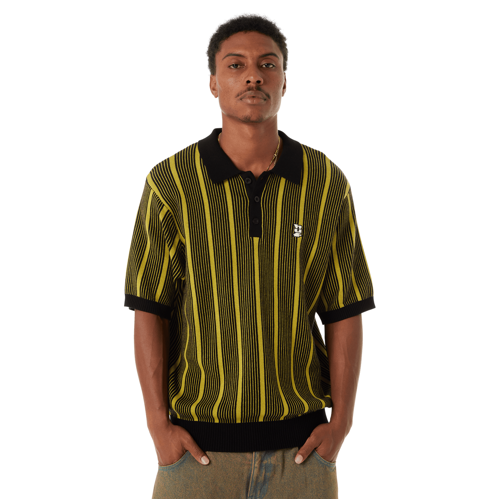 huf t-shirt Trace Stripe S S Knit Top