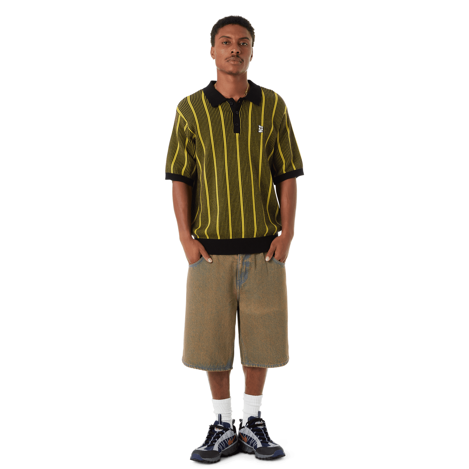 huf t-shirt Trace Stripe S S Knit Top