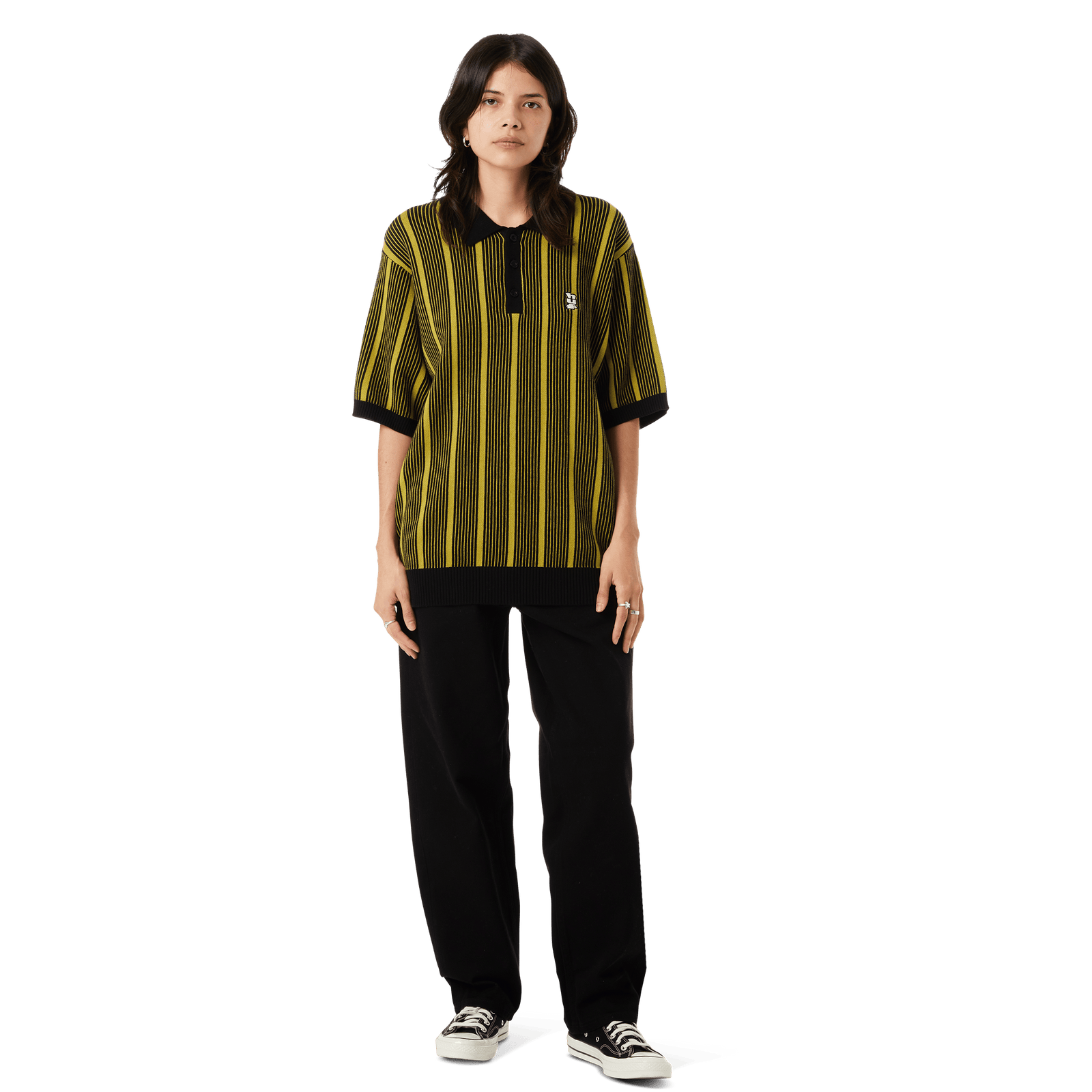 huf t-shirt Trace Stripe S S Knit Top