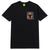 t-shirt huf TRESPASS TRIANGLE S/S TEE - BLACK