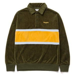 VELOUR L/S KNIT TOP - OLIVE