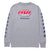 t-shirt huf WARM UP L/S TEE - ATHLETIC GREY