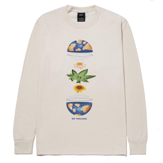 huf WE ARE THE WORLD L/S TEE - NATURAL foto 1