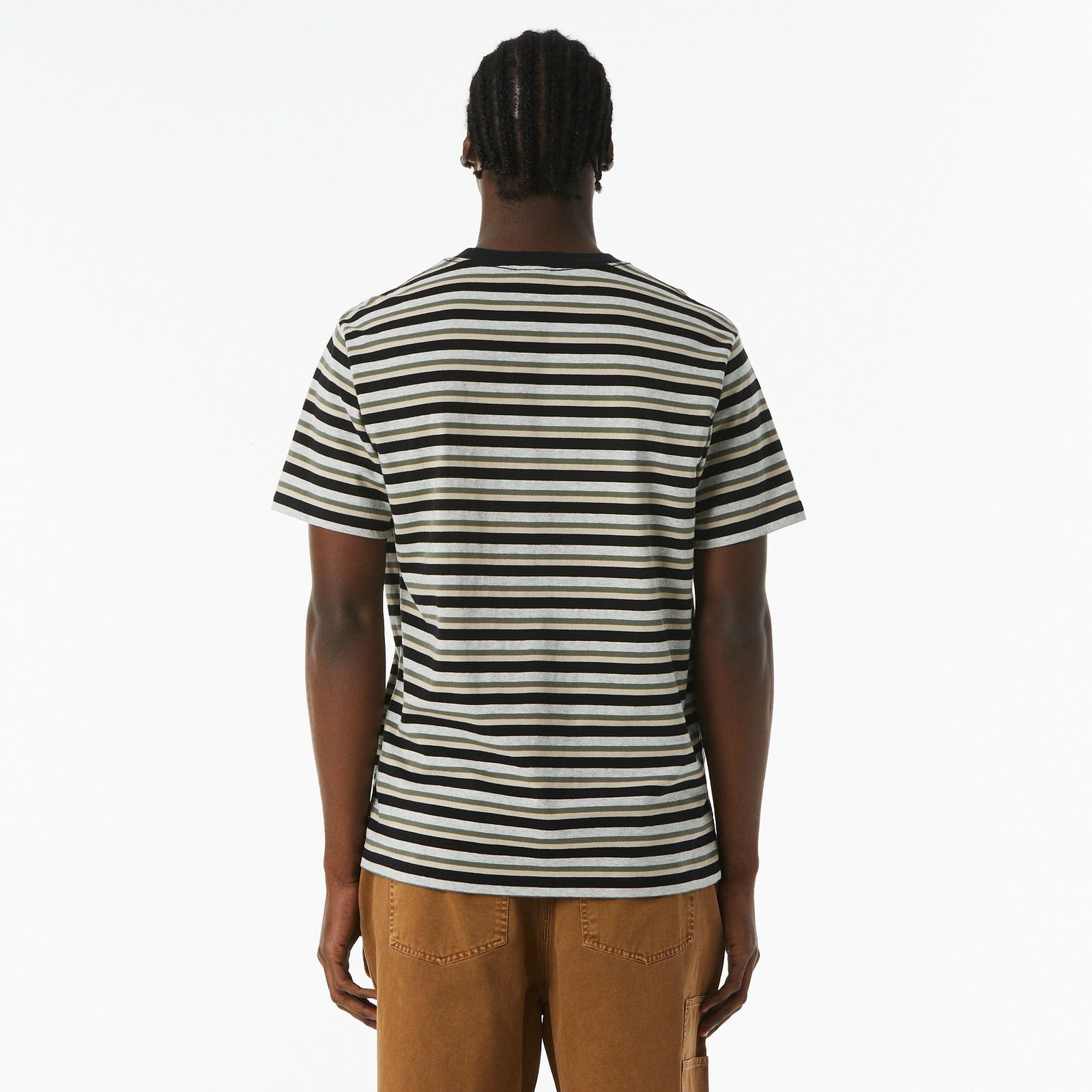 huf t-shirt WEBSTER STRIPE KNIT TOP