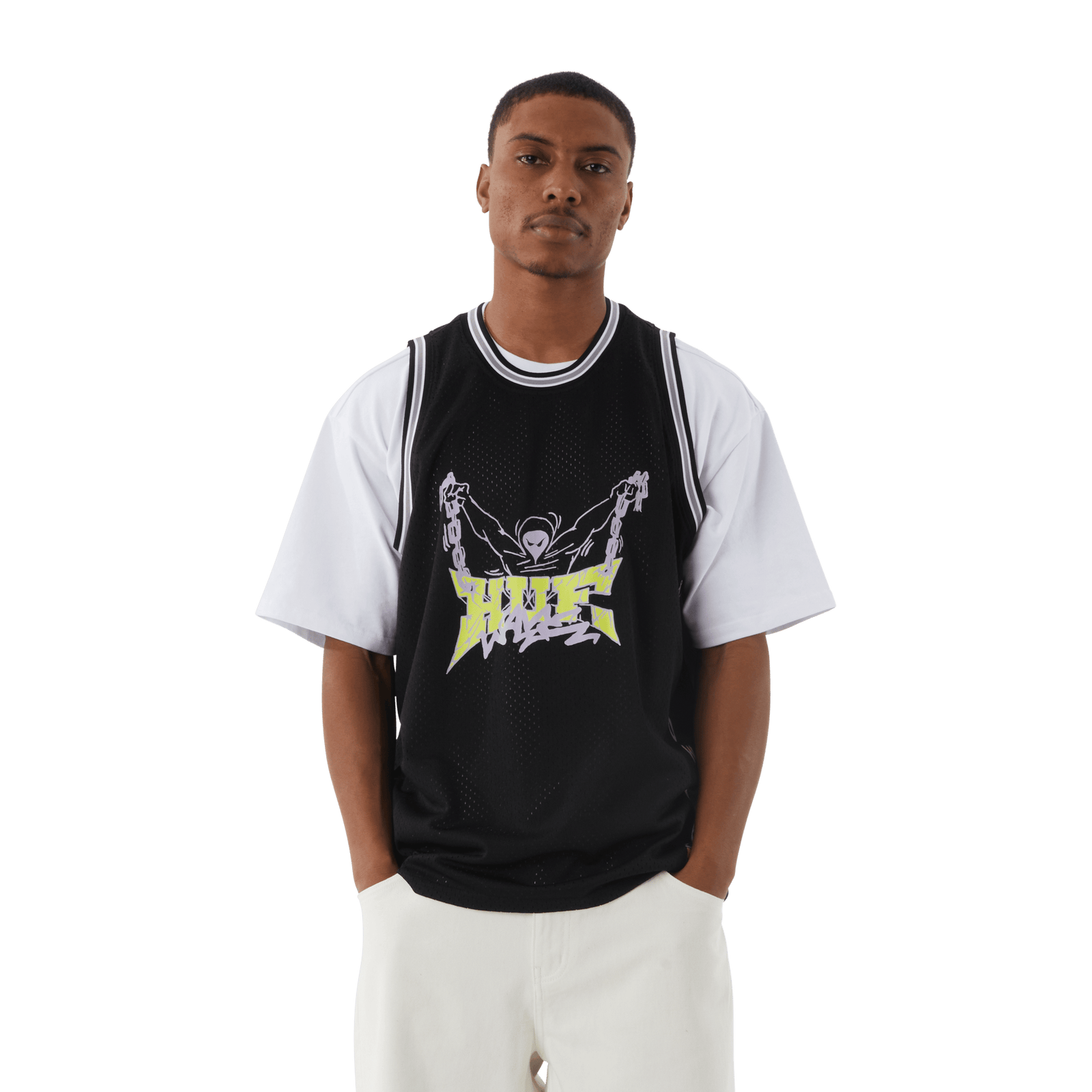 huf t-shirt Zine Mesh Basketball Jersey