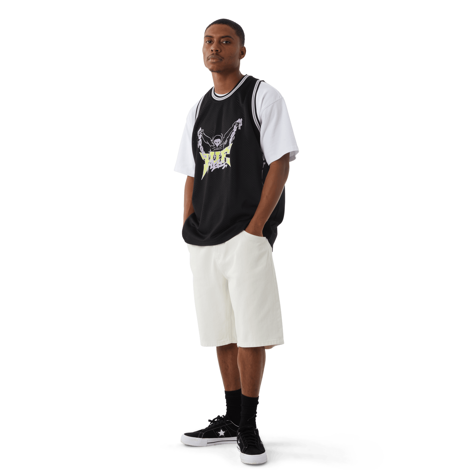 huf t-shirt Zine Mesh Basketball Jersey