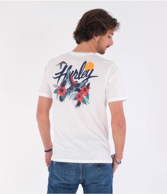 hurley EVERYDAY WASH PARROT BAY TEE SS - WHITE foto 1