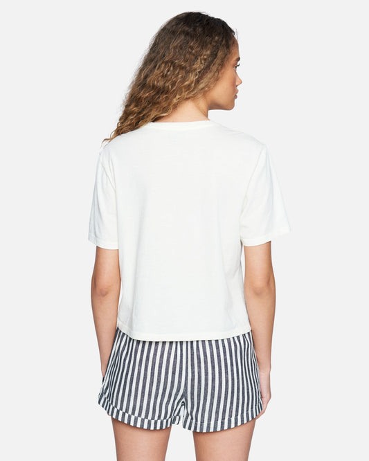 hurley LE TIGRE CROPPED CREW TEE - MARSHMALLOW foto 3