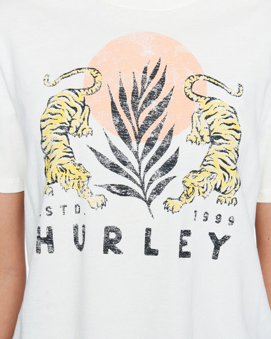 hurley LE TIGRE CROPPED CREW TEE - MARSHMALLOW foto 4