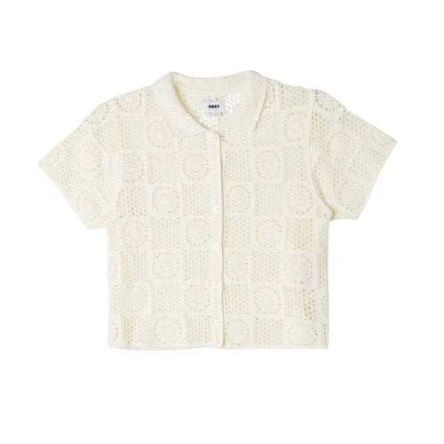 t-shirt obey AGATHA CROCHET KNIT SWEATER