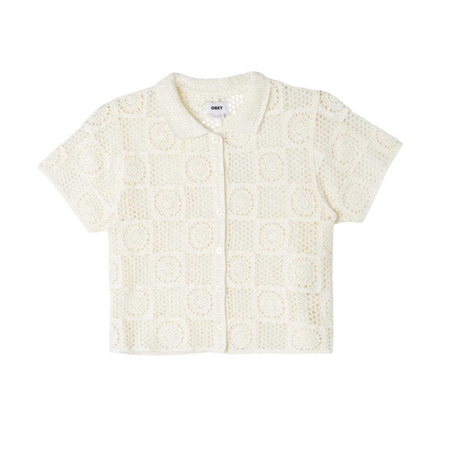 obey t-shirt Agatha Crochet Knit Sweater