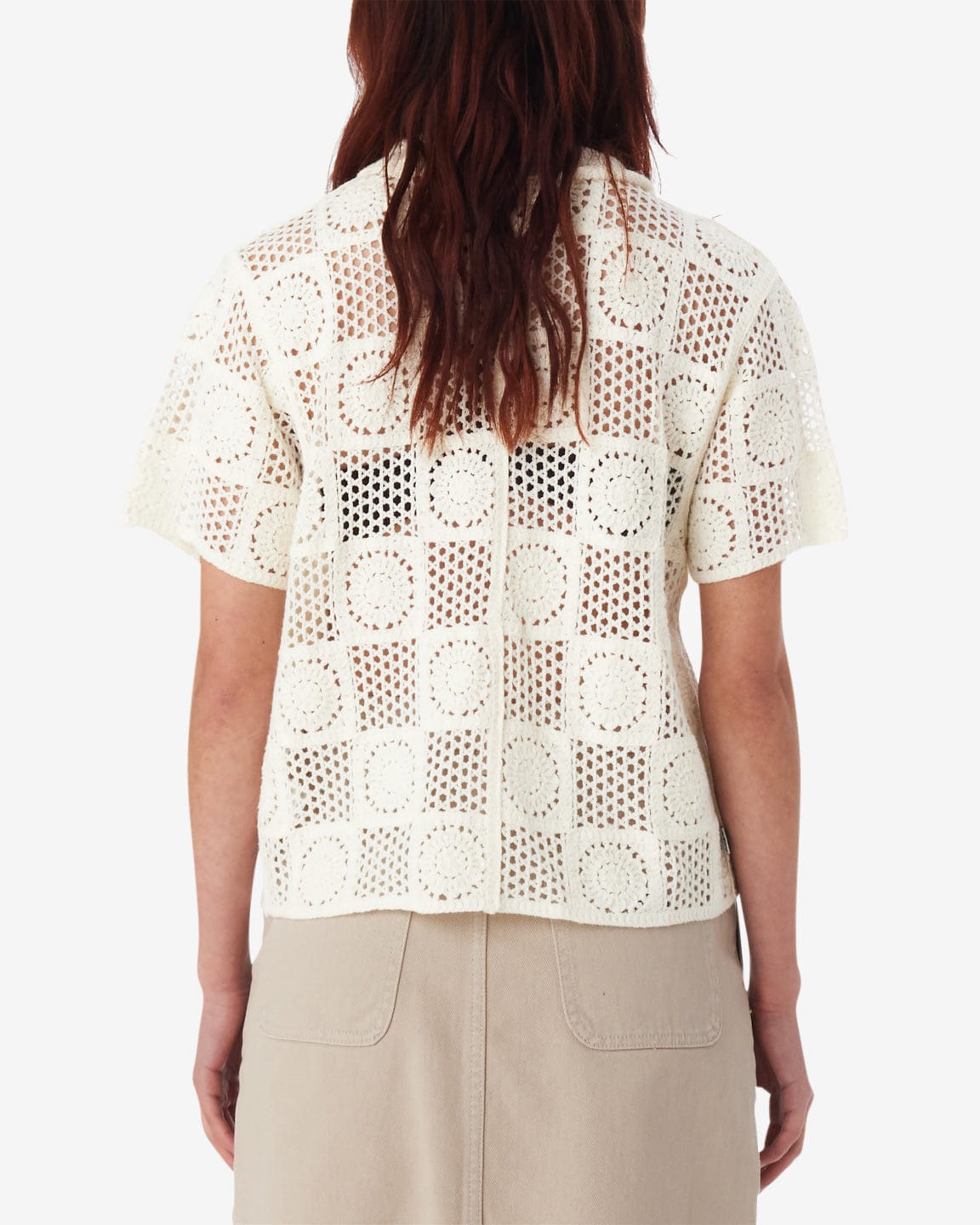 obey t-shirt Agatha Crochet Knit Sweater