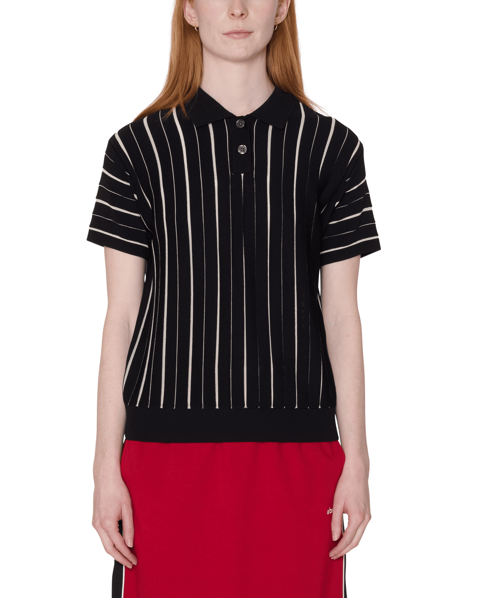 obey t-shirt Arlo Stripe Polo Sweater
