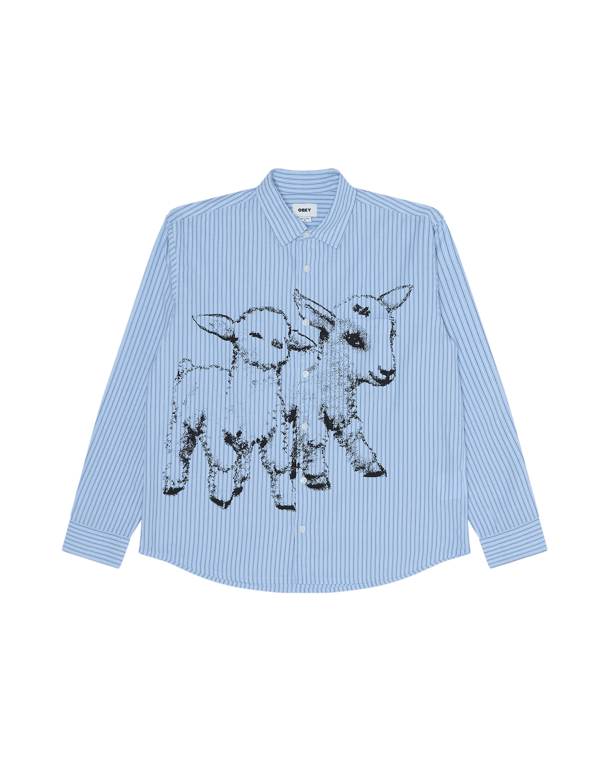 obey t-shirt Billy Woven Ls