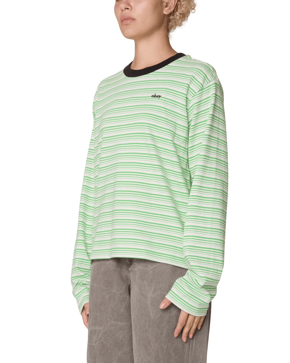 obey t-shirt Dorothy Stripe Ls