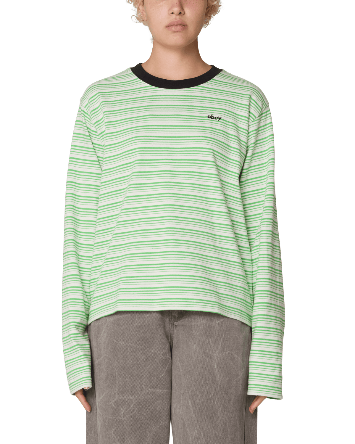 obey t-shirt Dorothy Stripe Ls