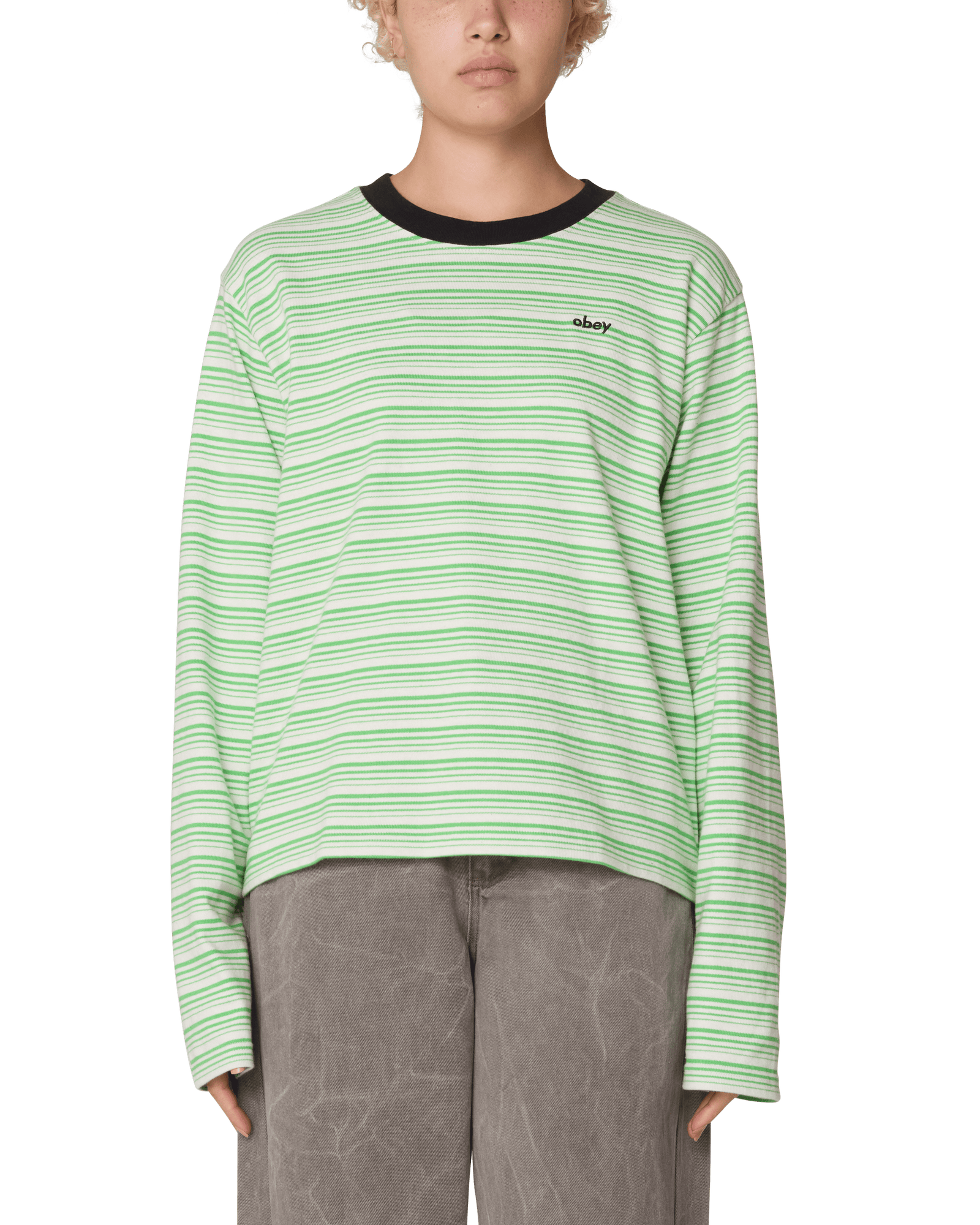 obey t-shirt Dorothy Stripe Ls