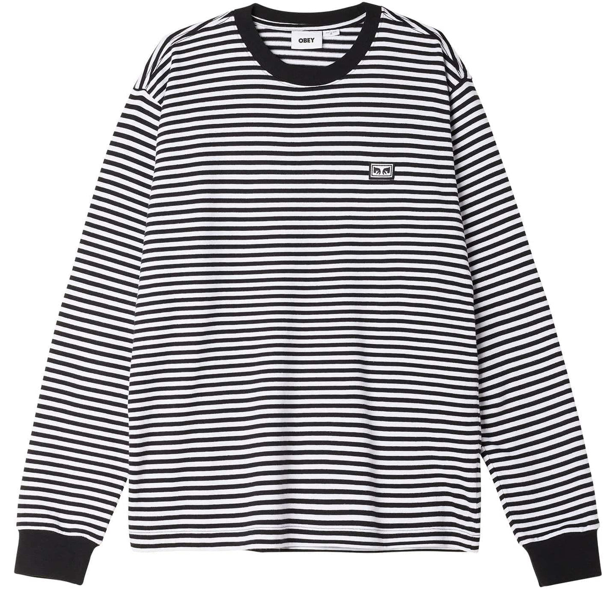 obey t-shirt ESTABLISHED WORKS EYES STRIPE TEE LS