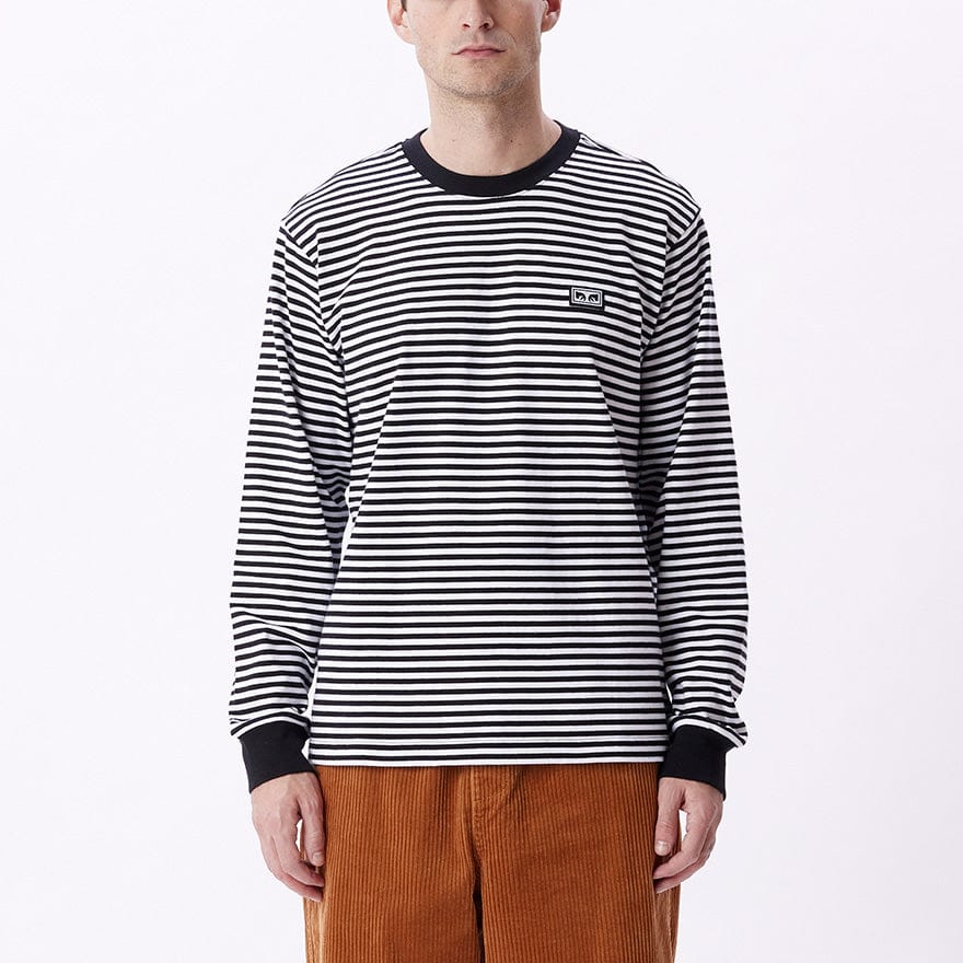obey t-shirt ESTABLISHED WORKS EYES STRIPE TEE LS