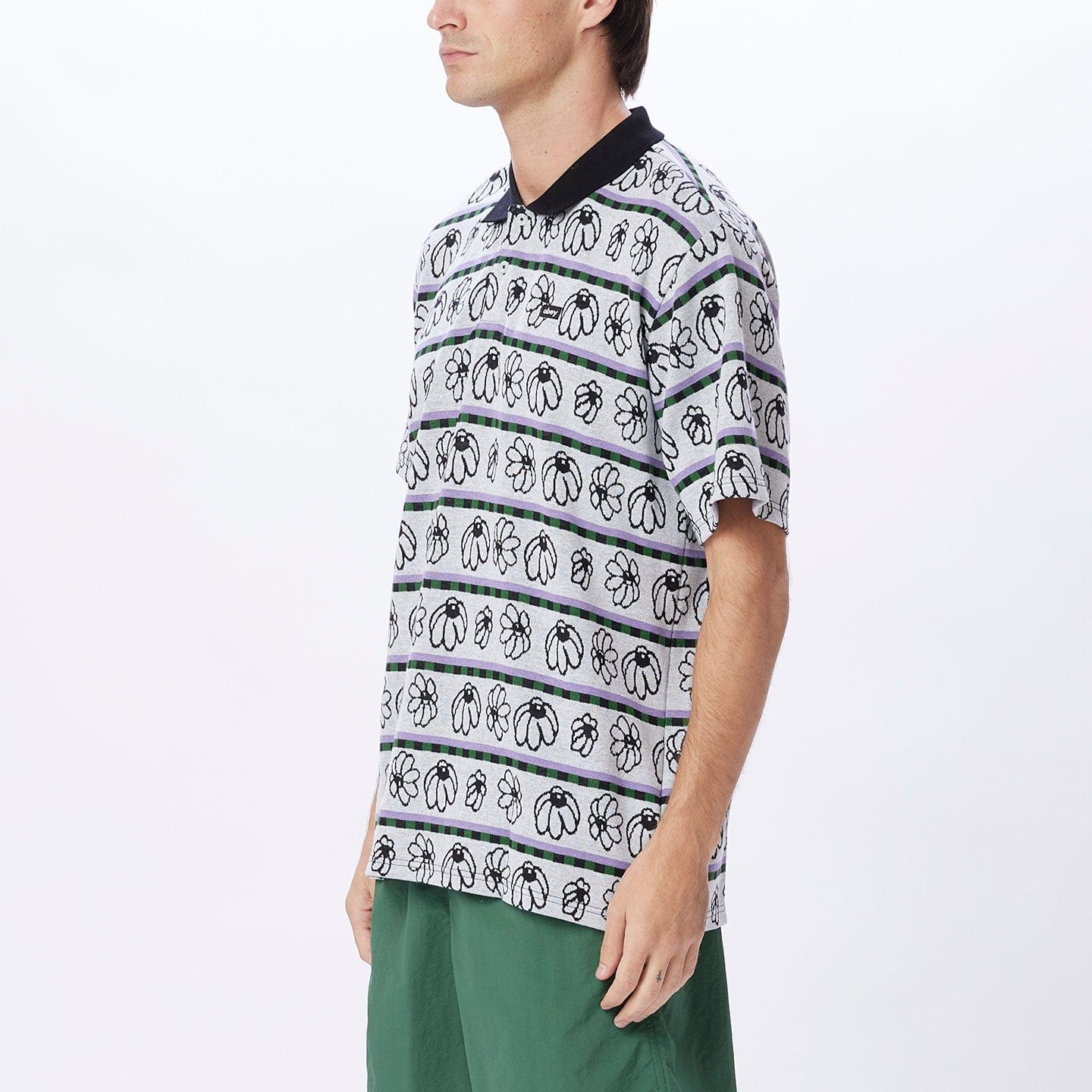 obey t-shirt EXPAND JACQUARD POLO SS
