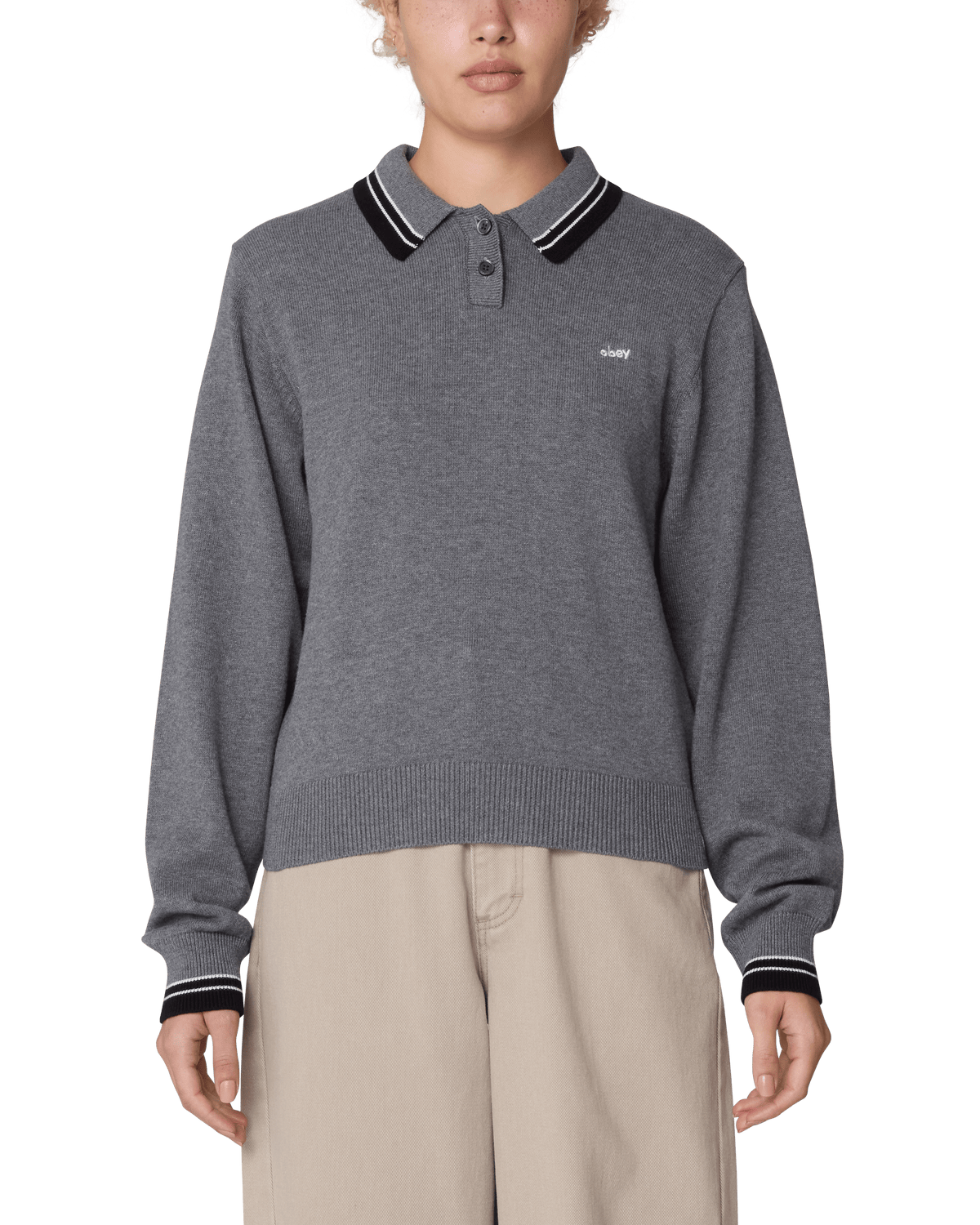 obey t-shirt Goalie Polo Sweater