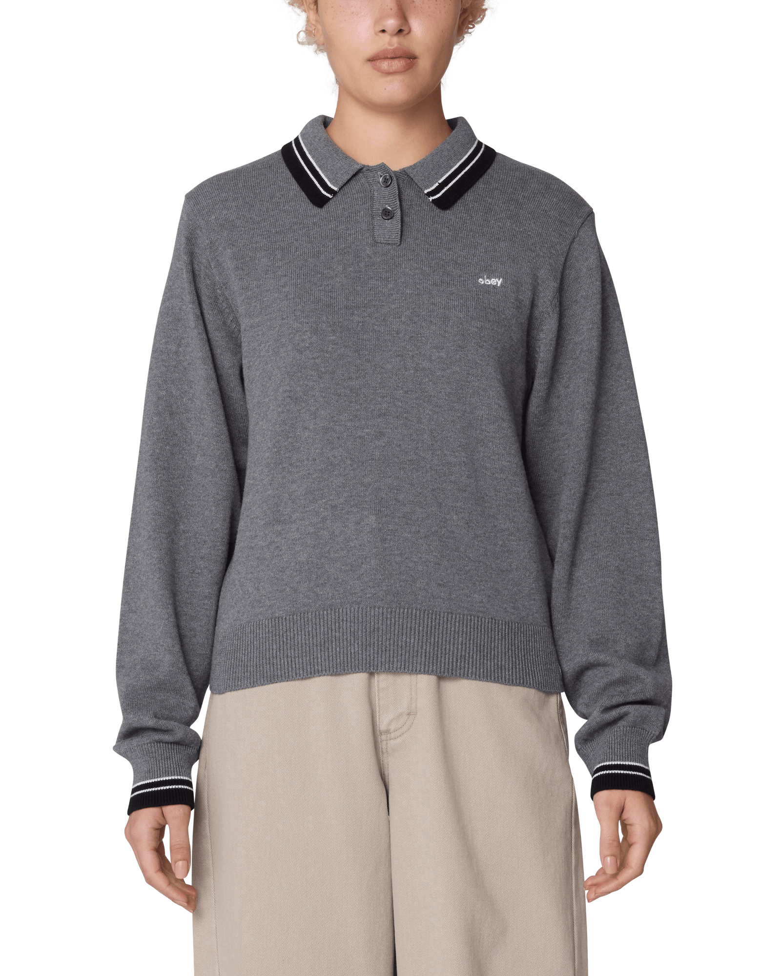 obey t-shirt Goalie Polo Sweater