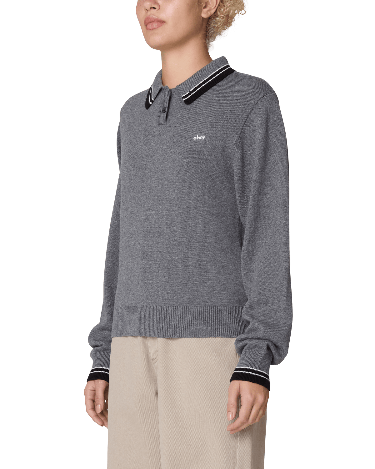 obey t-shirt Goalie Polo Sweater