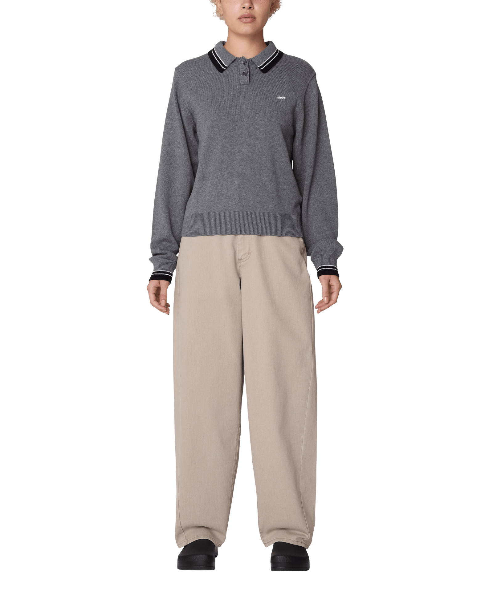 obey t-shirt Goalie Polo Sweater