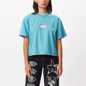 GUM LOGO CUSTOM CROP TEE - TURQUOISE TONIC