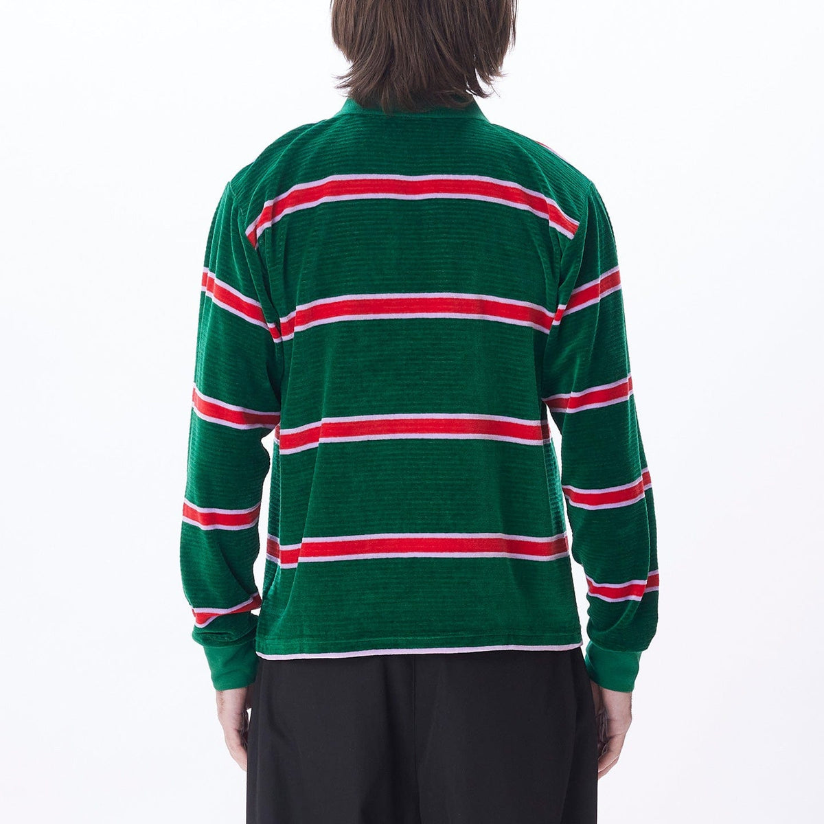 obey t-shirt HOLSTIEN VELOUR POLO LS