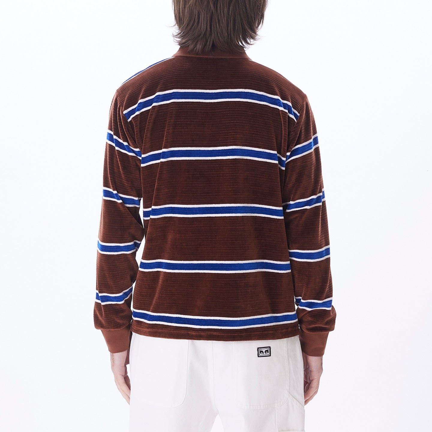 obey t-shirt HOLSTIEN VELOUR POLO LS
